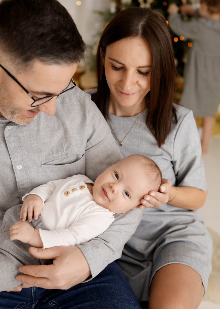 sesja świąteczną z niemowlakiem poznan